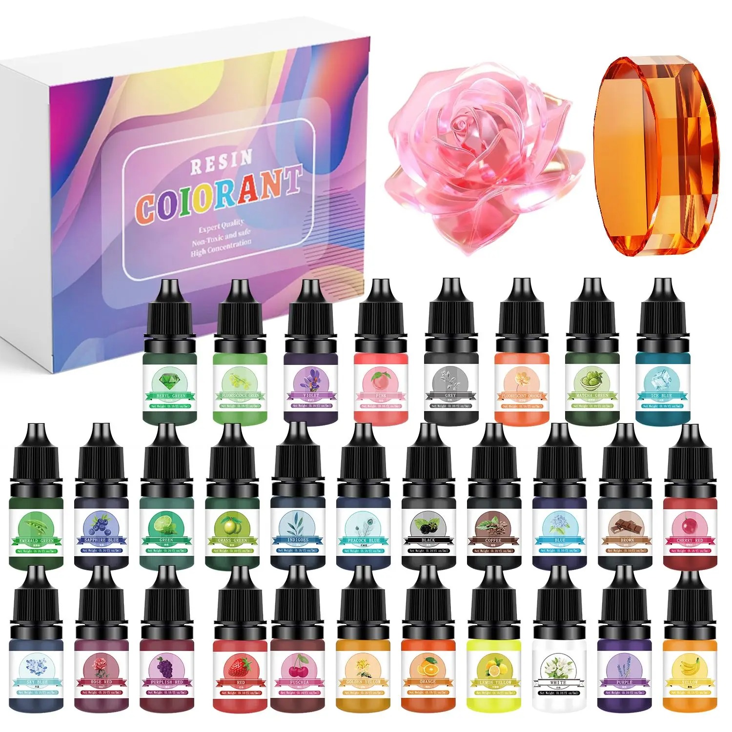 30 Kolorów 5ml Zestawy Pigment – Resin Pigment Set recenzja i cena