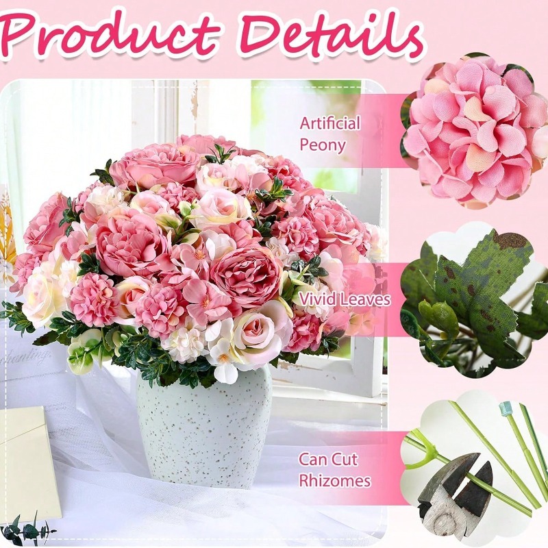 Bukiet sztucznych róż jedwabny – Dried Flower Bulk recenzja i cena